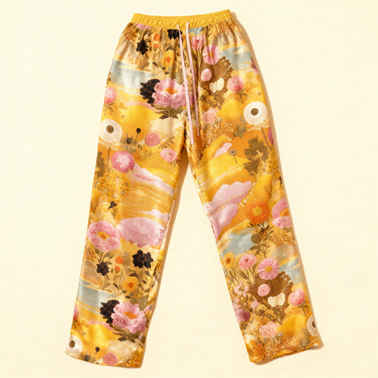 Dandelion Silk Pajama Pants in Bliss
