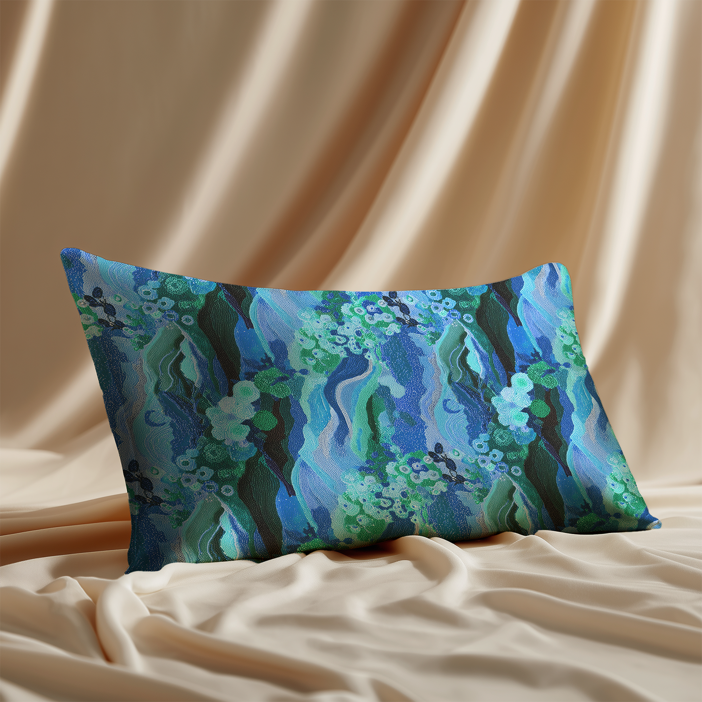 Dawn Silk Pillowcase in Ocean Breeze