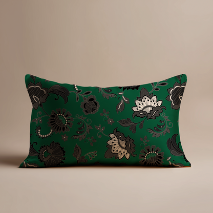 Legacy Lace Silk Pillowcase in Evergreen
