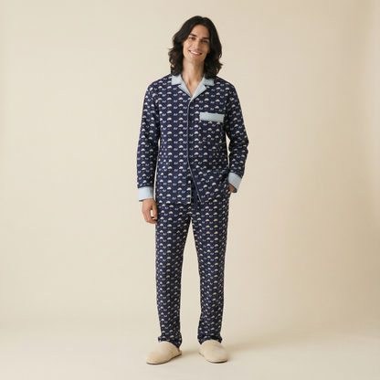 Like Rabbits Men's Pajama Top in Midnight