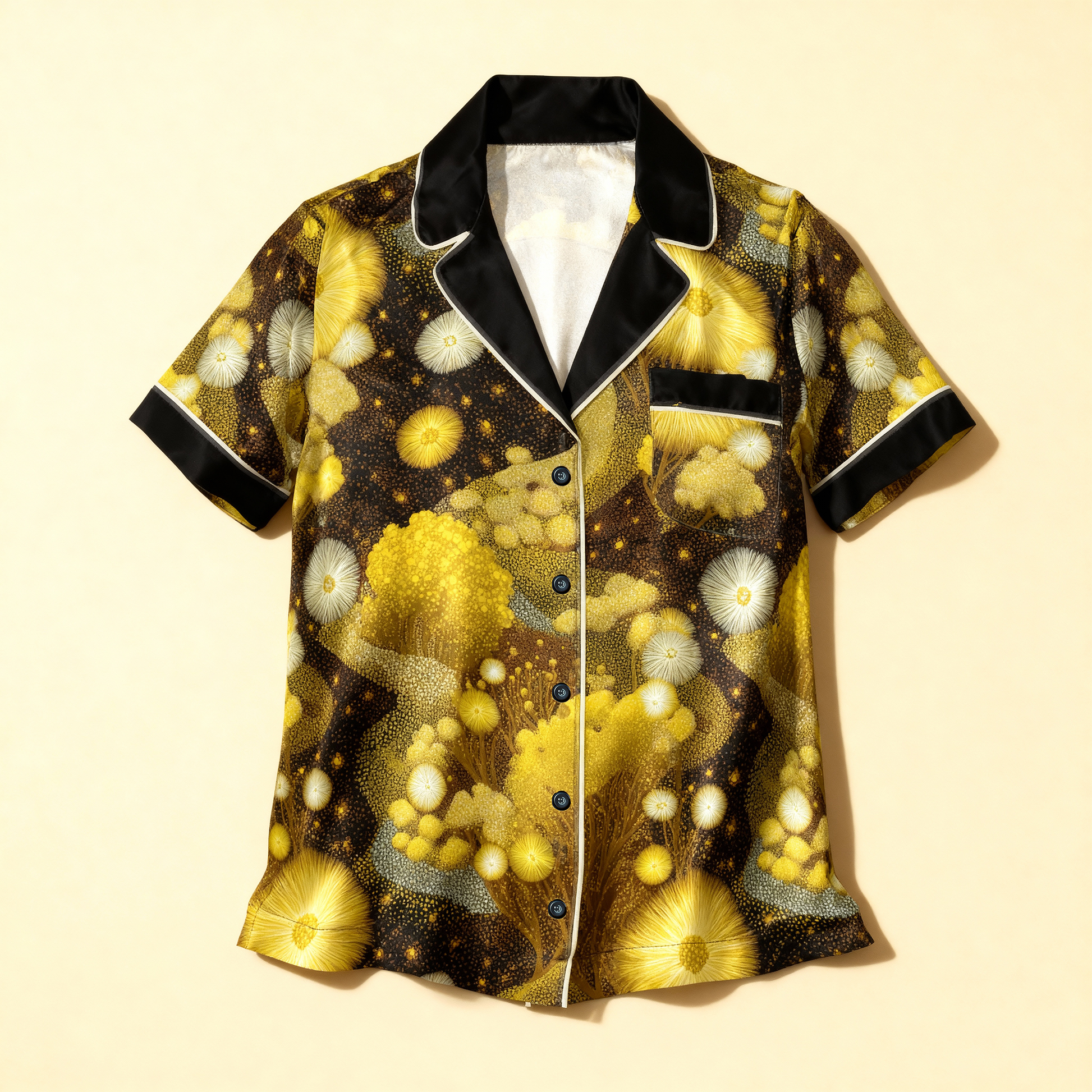 Dandelion Silk Pajama Top in Bliss
