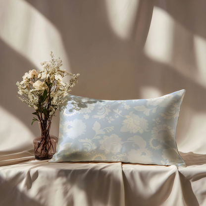 Legacy Lace Silk Pillowcase in Sky