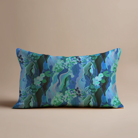 Dawn Silk Pillowcase in Ocean Breeze