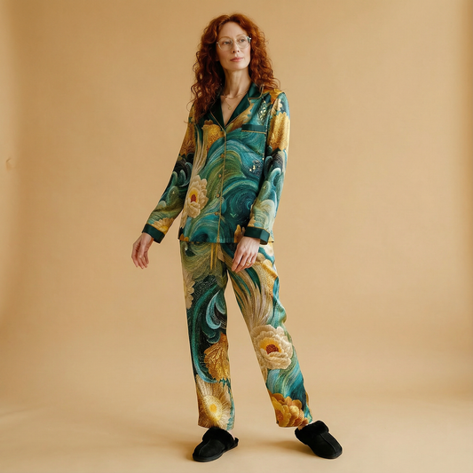 Story Keeper Silk Pajama Top in River