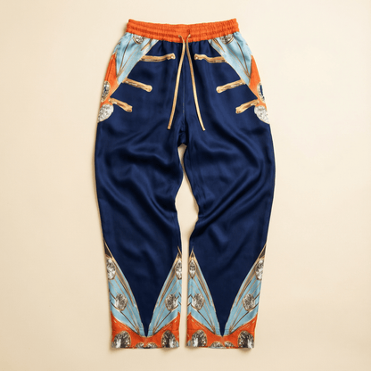 The Metamorphosis Silk Pajama Pants in Royalty