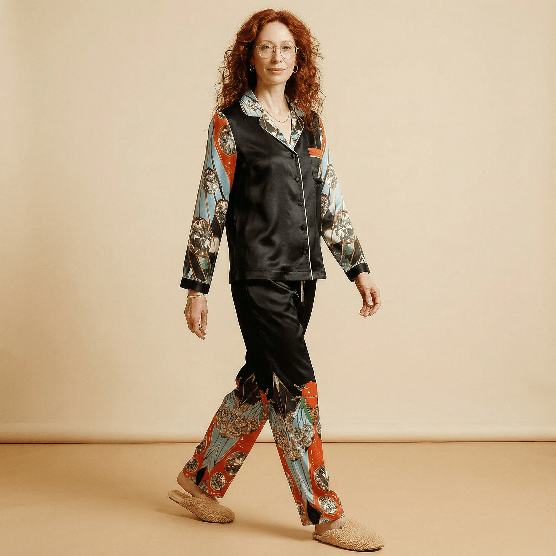 Insectarium Silk Pajama Pants in Museum Hours