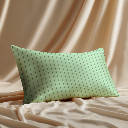 Classic Stripe Silk Pillowcase in Mint