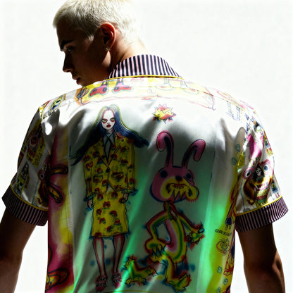 Sketchbook Mania Silk Pajama Shirt in spite-and-caffeine