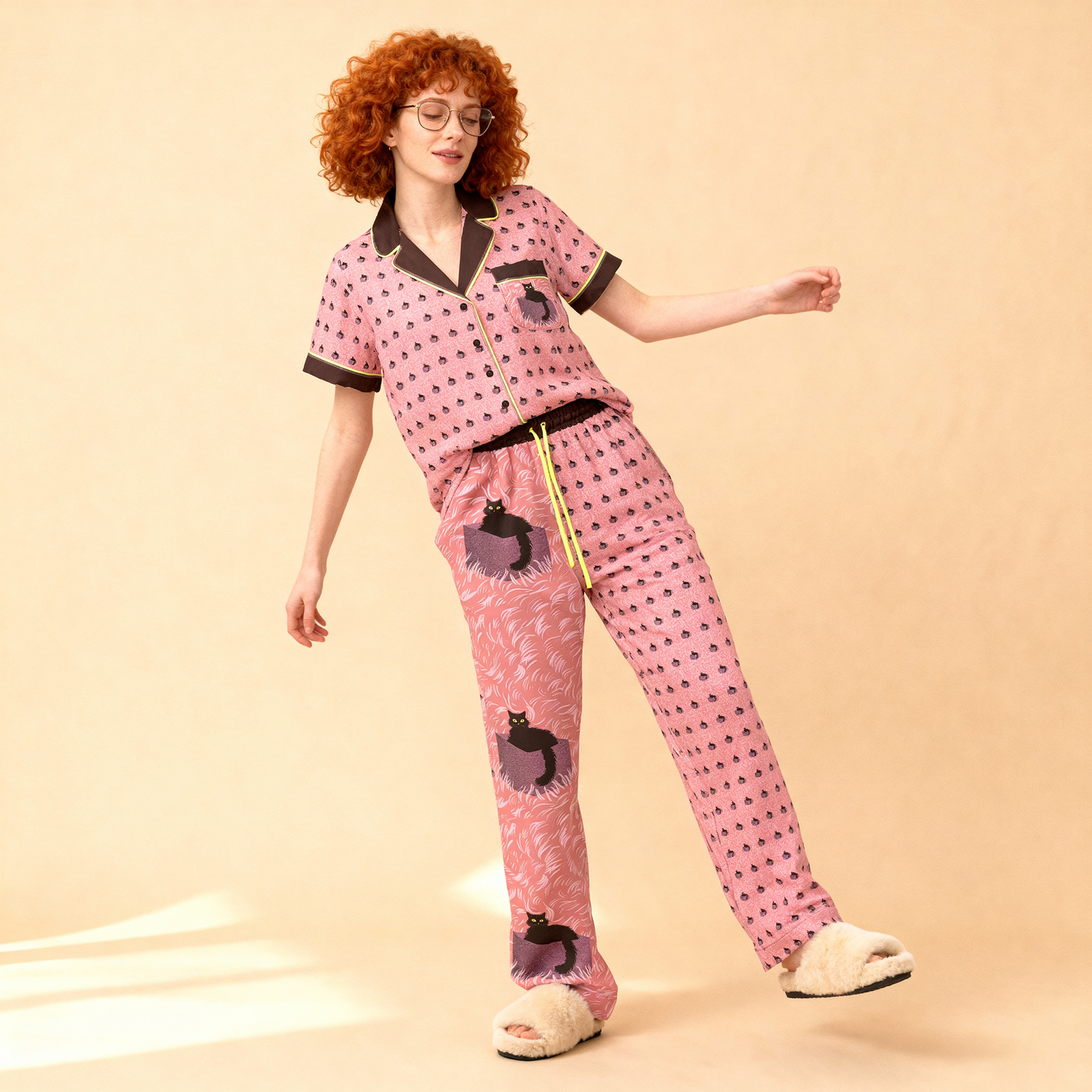 Cats In Boxes Pajama Top