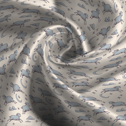 Counting Sheep Silk Pillowcase in Moonbeam
