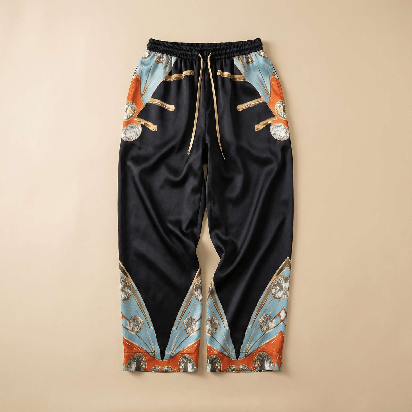 The Metamorphosis Silk Pajama Pants in Jewel Box Dreams 